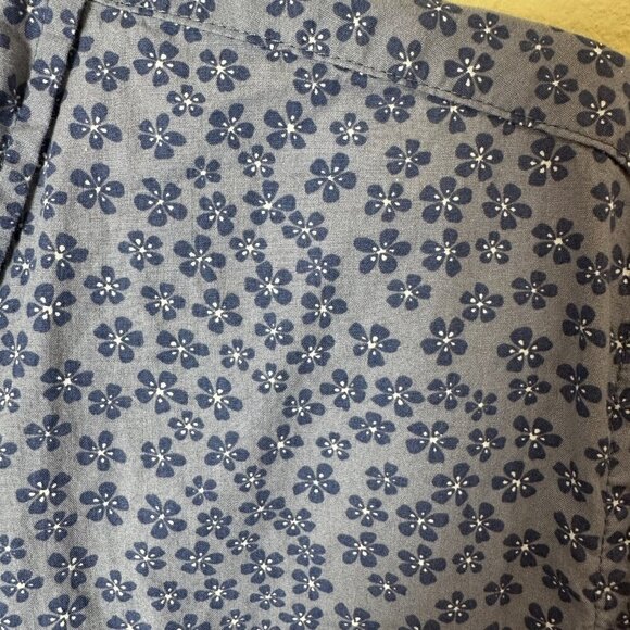 HERITAGE REPORT COLLECTION Floral Short Sleeve Button Down Size Large Slim Fit - Picture 5 of 11